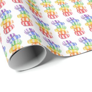 Papel De Presente Papel de enrolamento do CANDY RAINBOW