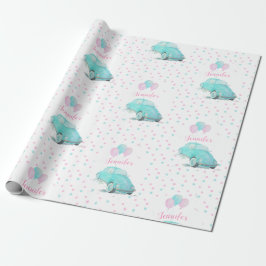 Papel De Presente Papel de enrolamento do Chá de fraldas de carro co