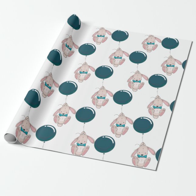 Papel De Presente Papel de enrolamento do Chá de fraldas do balão (Desenrolado)