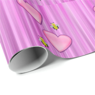 Papel De Presente Papel de enrolamento do dia de os namorados