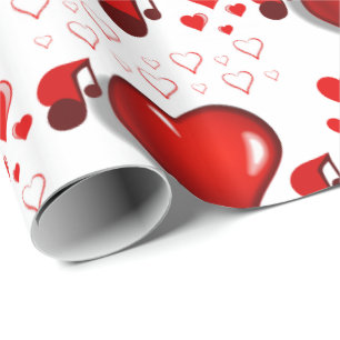 Papel De Presente Papel de enrolamento do dia de os namorados