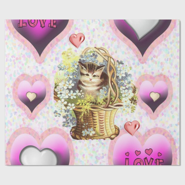 Papel De Presente Papel de enrolamento do dia de os namorados (Aberto)