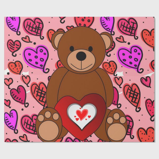 Papel De Presente Papel de enrolamento do dia de os namorados (Aberto)