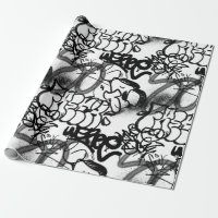 Papel de enrolamento do padrão de Grafite de arte