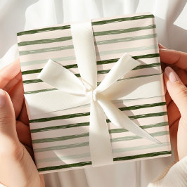 Papel De Presente Papel de enrolamento em faixa verde de aquarelas