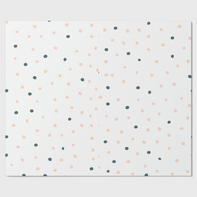 Papel De Presente Papel de enrolamento em pontos cor-de-rosa (Barra)