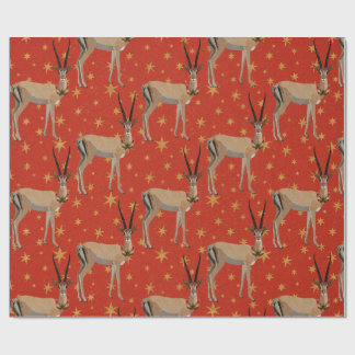 Papel De Presente Papel de enrolamento FESTIVE GAZELLE