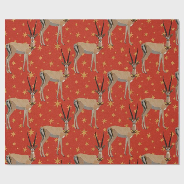 Papel De Presente Papel de enrolamento FESTIVE GAZELLE (Aberto)