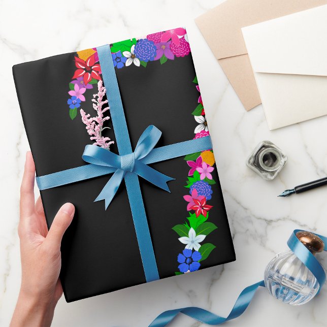 Papel De Presente Papel de enrolamento Floral número sete (Criador carregado)