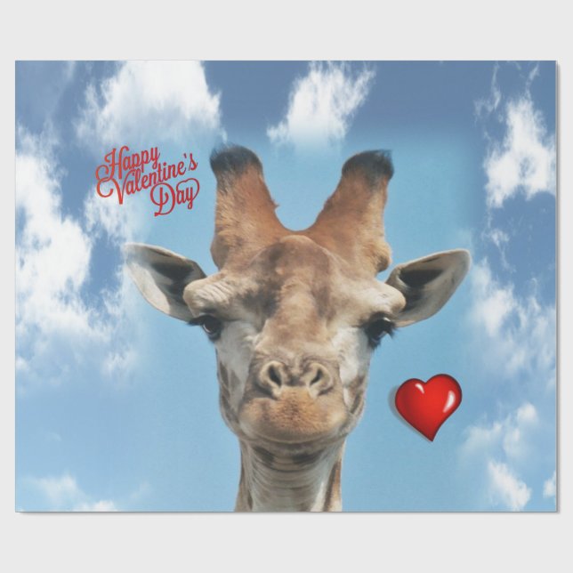 Papel De Presente Papel de enrolamento Giraffe (Aberto)