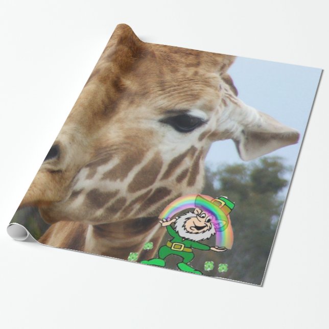 Papel De Presente Papel de enrolamento Giraffe (Desenrolado)