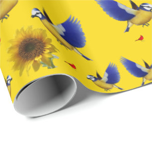 Papel De Presente Papel de enrolamento Girassol