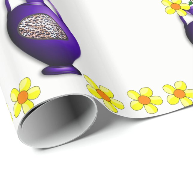 Papel De Presente Papel de enrolamento Girassol (Ponta do rolo)