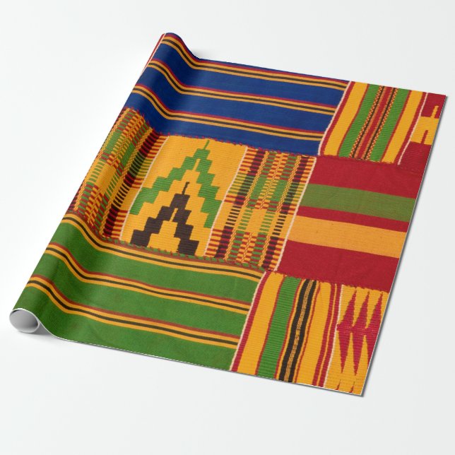 Papel De Presente Papel de enrolamento Kente Impressão (Desenrolado)