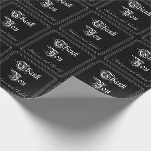 Papel De Presente Papel de enrolamento luxuoso e opulente "Obrigado"