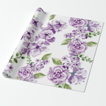 Papel de enrolamento - Padrão Floral de Aquarela