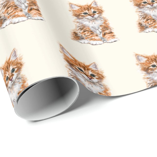 Papel De Presente Papel de enrolamento para gatos bebês (Ponta do rolo)