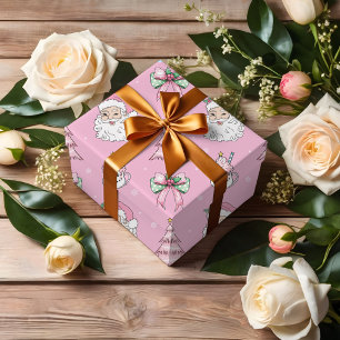 Papel De Presente Papel de enrolamento para Piscar os olhos de Santa