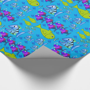 Papel De Presente Papel de enrolamento Peixe
