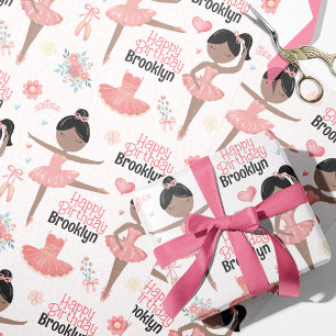 Papel De Presente Papel de enrolamento personalizado Black Ballerina