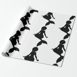 Papel De Presente Papel de enrolamento preto da Sereia