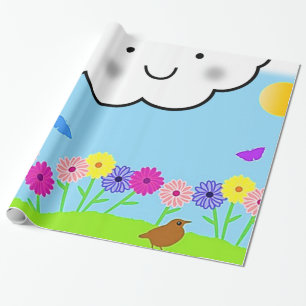 Papel De Presente Papel de enrolamento primavera