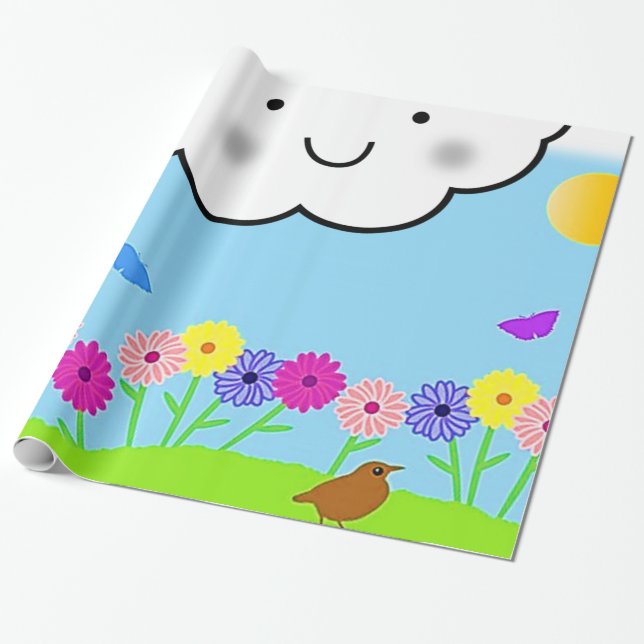 Papel De Presente Papel de enrolamento primavera (Desenrolado)