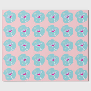 Papel De Presente Papel de enrolamento Retro Martini