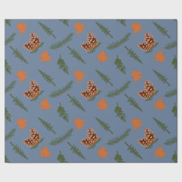 Papel De Presente Papel de enrolamento sem costura Cozy Autumn com P