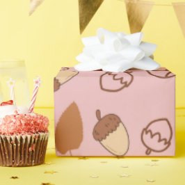 Papel De Presente Papel de enrolamento sem costura, de avelã, rosa,