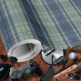 Papel De Presente Papel de enrolamento verde-masculino xadrez-azul