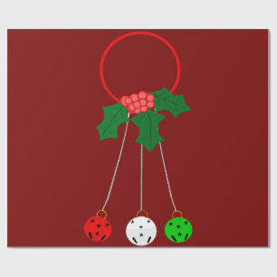 Papel De Presente Papel de enrolamento vermelho de jingle Bells