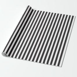 Papel De Presente Papel de enrolamento Vintage Black White Stripes