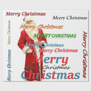 Papel De Presente Papel de enrolar natalino Feliz Papais noeis de Na