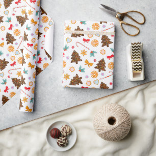 Papel De Presente Papel de enrolar para o Ano Novo.