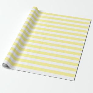 Papel De Presente Papel de envolvimento amarelo pálido e branco das