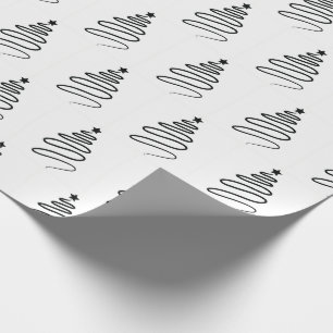 Papel De Presente Papel de envolvimento branco do estilo mínimo para