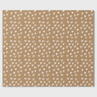 Papel De Presente Papel de envolvimento branco dos corações