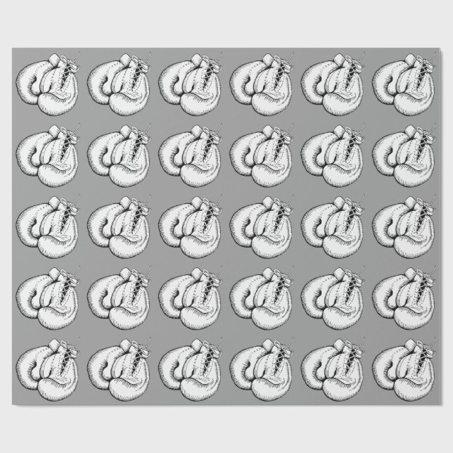 Papel De Presente Papel de envolvimento (CINZENTO) das LUVAS de (Aberto)