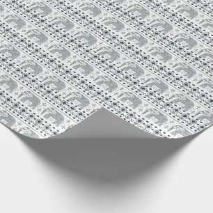 Papel De Presente Papel de envolvimento cinzento do design do