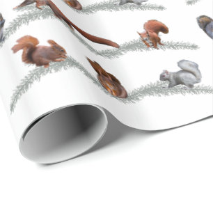 Papel De Presente Papel de envolvimento da agitação do esquilo