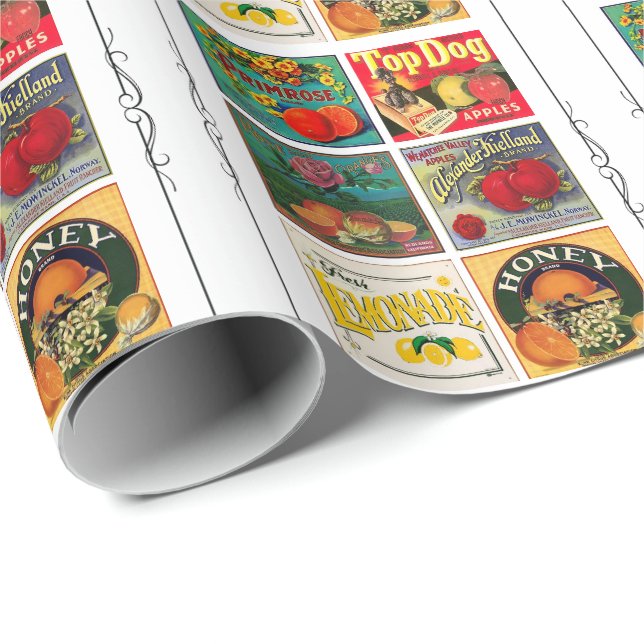 Papel De Presente Papel de envolvimento da propaganda da fruta do (Ponta do rolo)