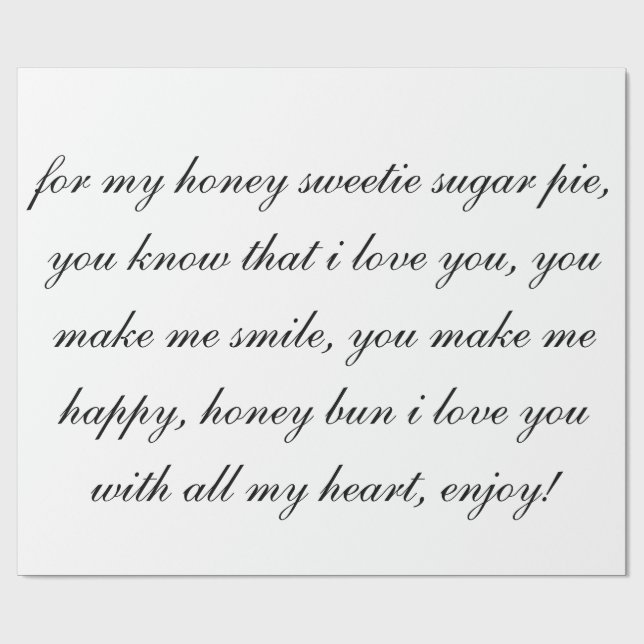 Papel De Presente papel de envolvimento da torta do açúcar do mel (Aberto)