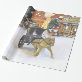 PAPEL DE PRESENTE "PAPEL DE ENVOLVIMENTO DA VILA ANTIQUADO DO NATAL"