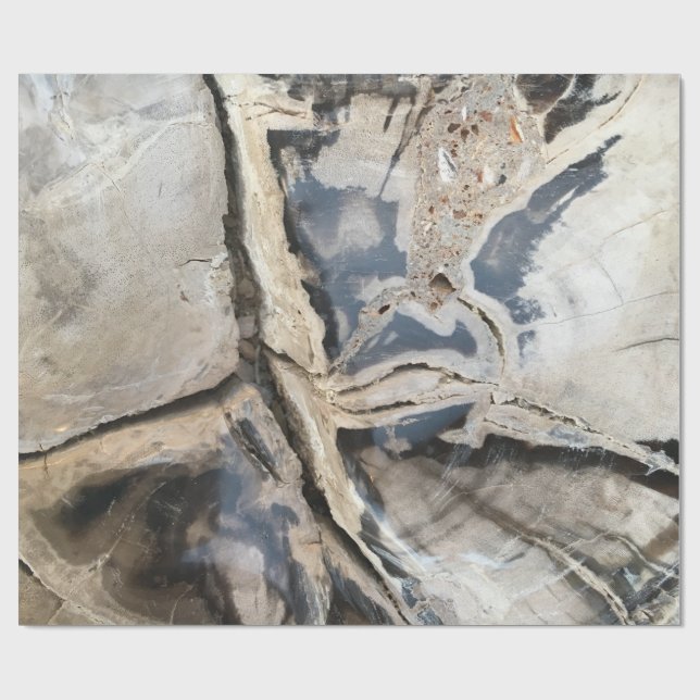 Papel De Presente Papel de envolvimento de cristal preto & de creme (Aberto)