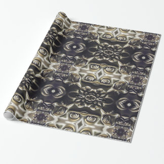 Papel De Presente Papel de envolvimento de gravação da arte da flor