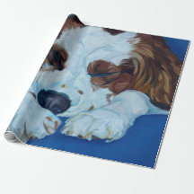 Papel de envolvimento do cão de cocker spaniel