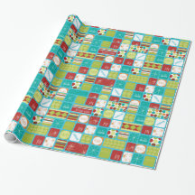 Papel de envolvimento do Natal da mensagem do