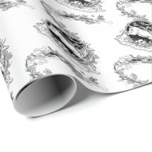 Papel de envolvimento do Natal da rena do vintage