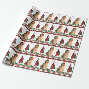 Papel De Presente Papel de envolvimento do Natal de cocker spaniel